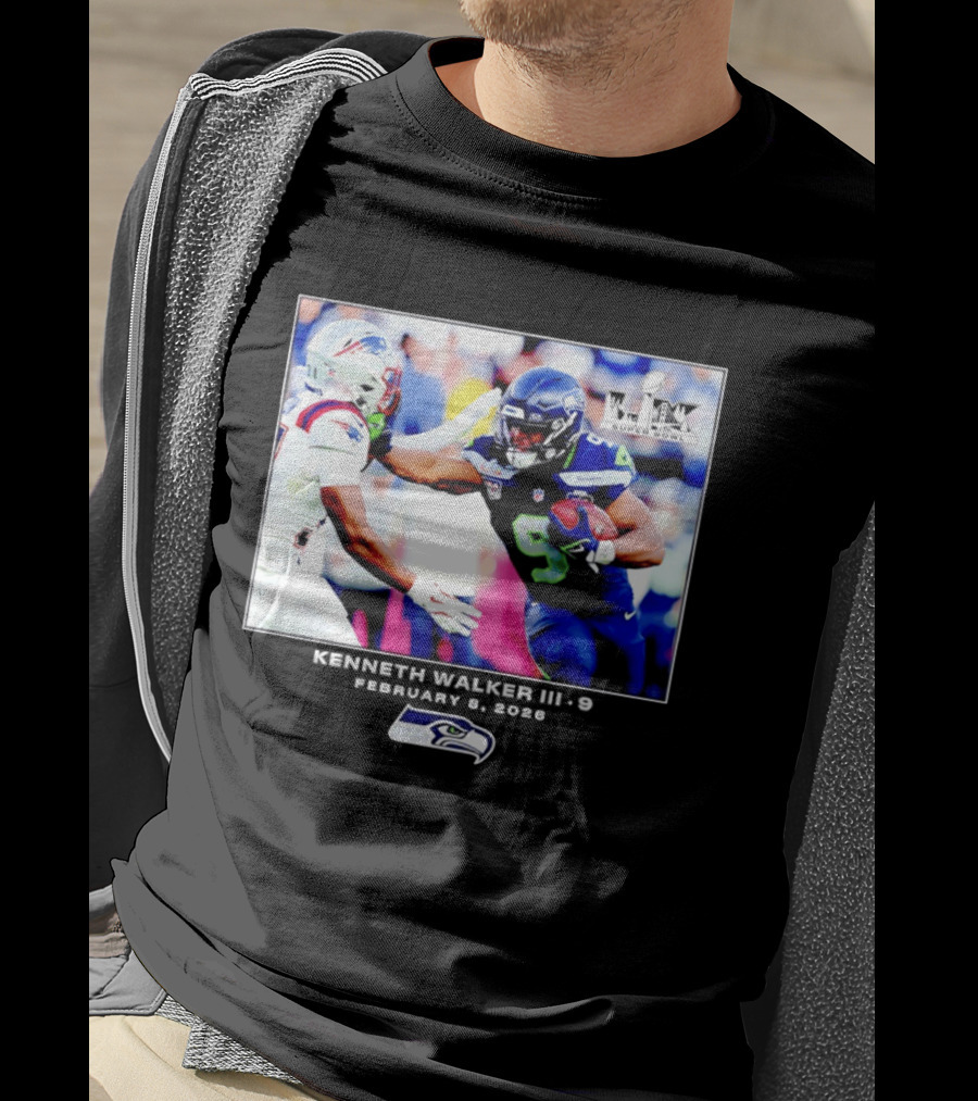 Kenneth Walker III Seattle Seahawks Super Bowl LIX Football 2026 T-Shirt