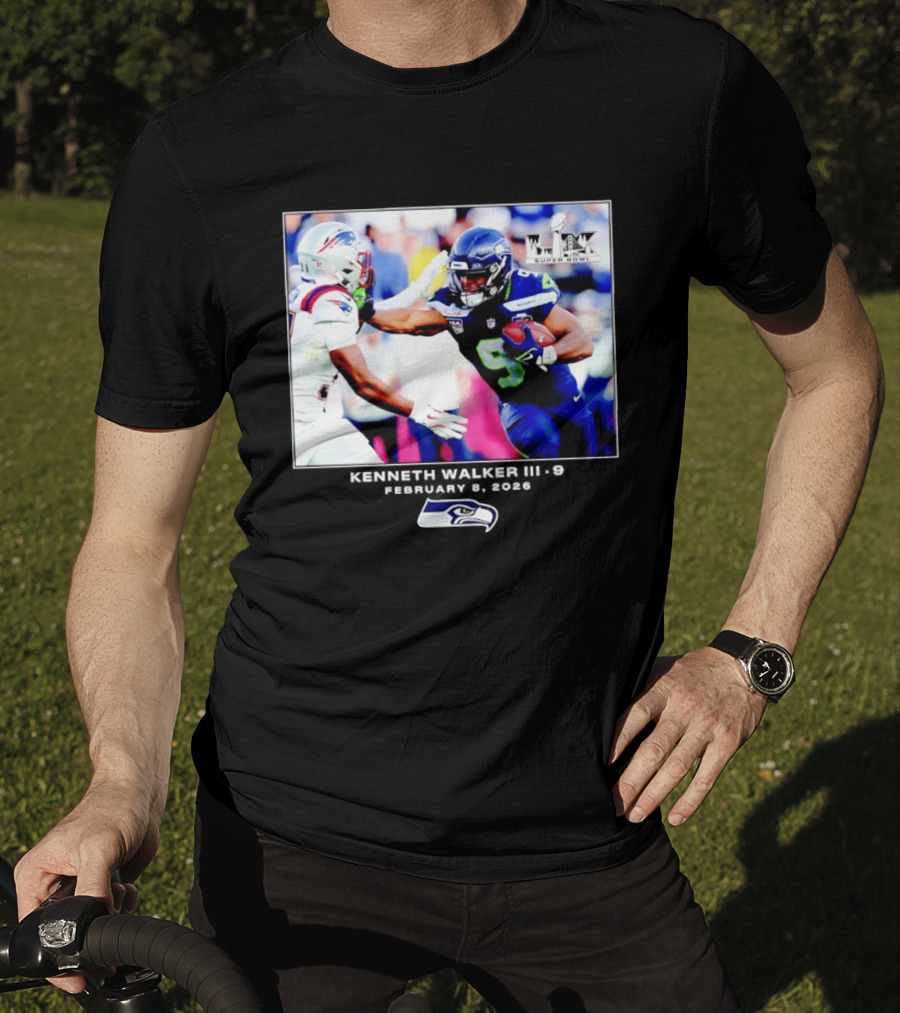 Kenneth Walker III Seattle Seahawks Super Bowl LIX Football 2026 T-Shirt
