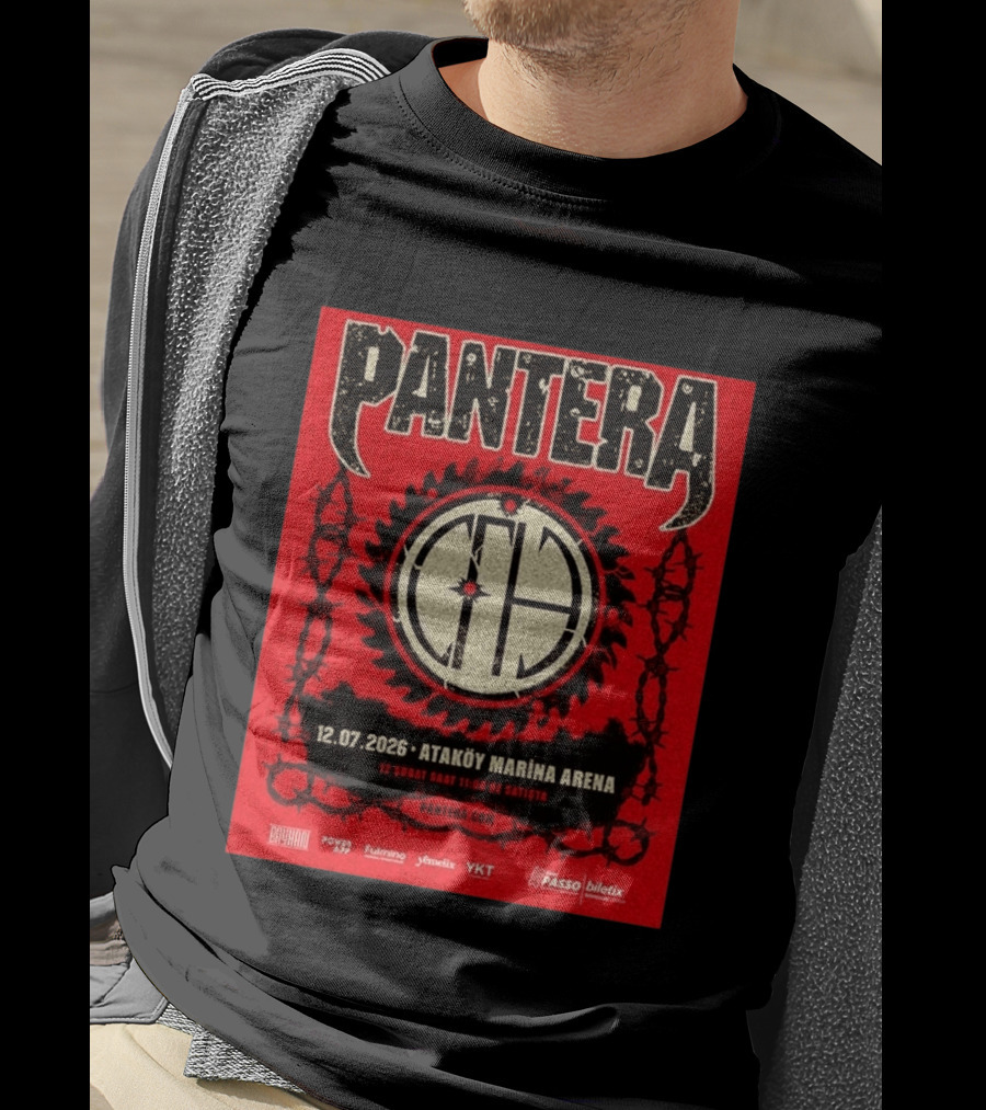 Pantera Istanbul 2026 Ataköy Marina Arena July 12 Concert Event T-Shirt