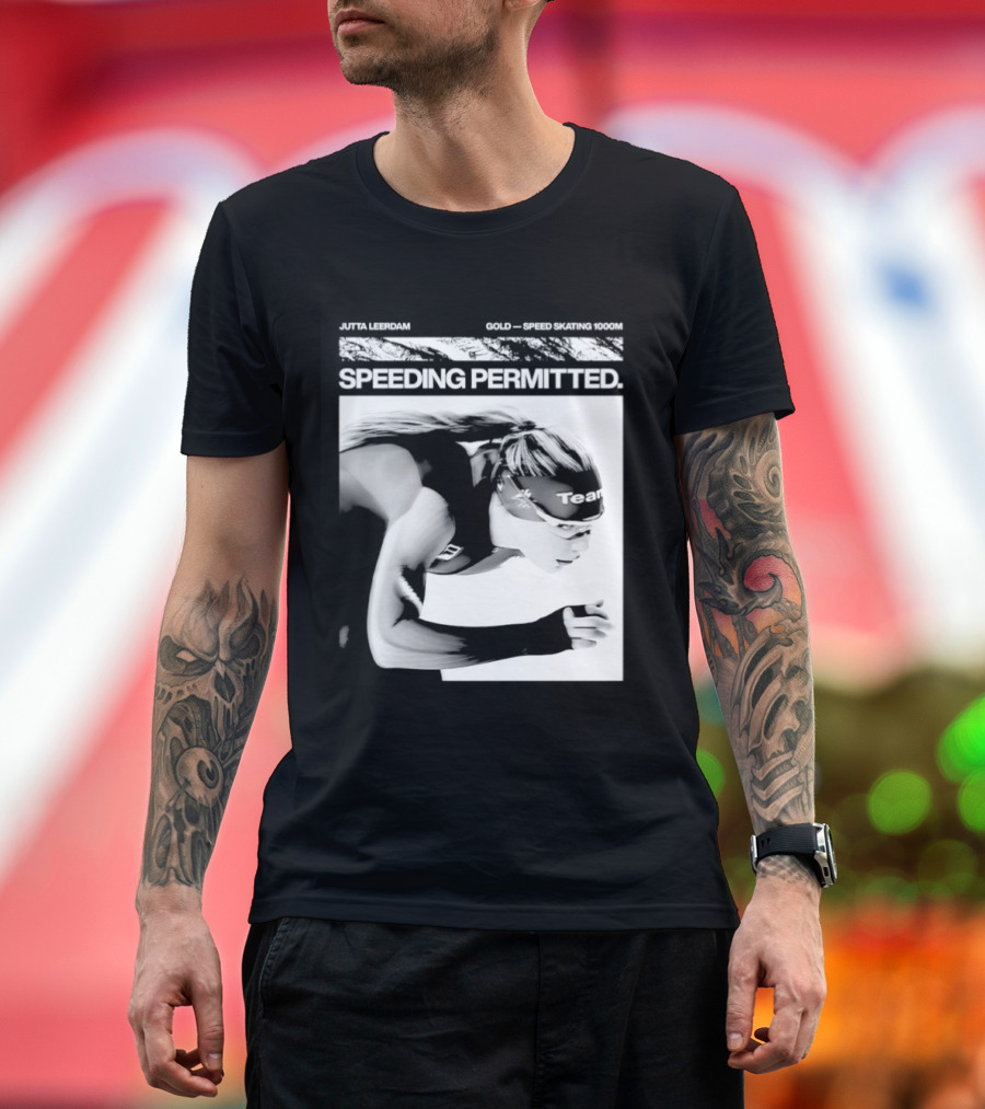 Jutta Leerdam Nike Speeding Permitted Gold Medal 1000m Olympic Speed Skating T-Shirt