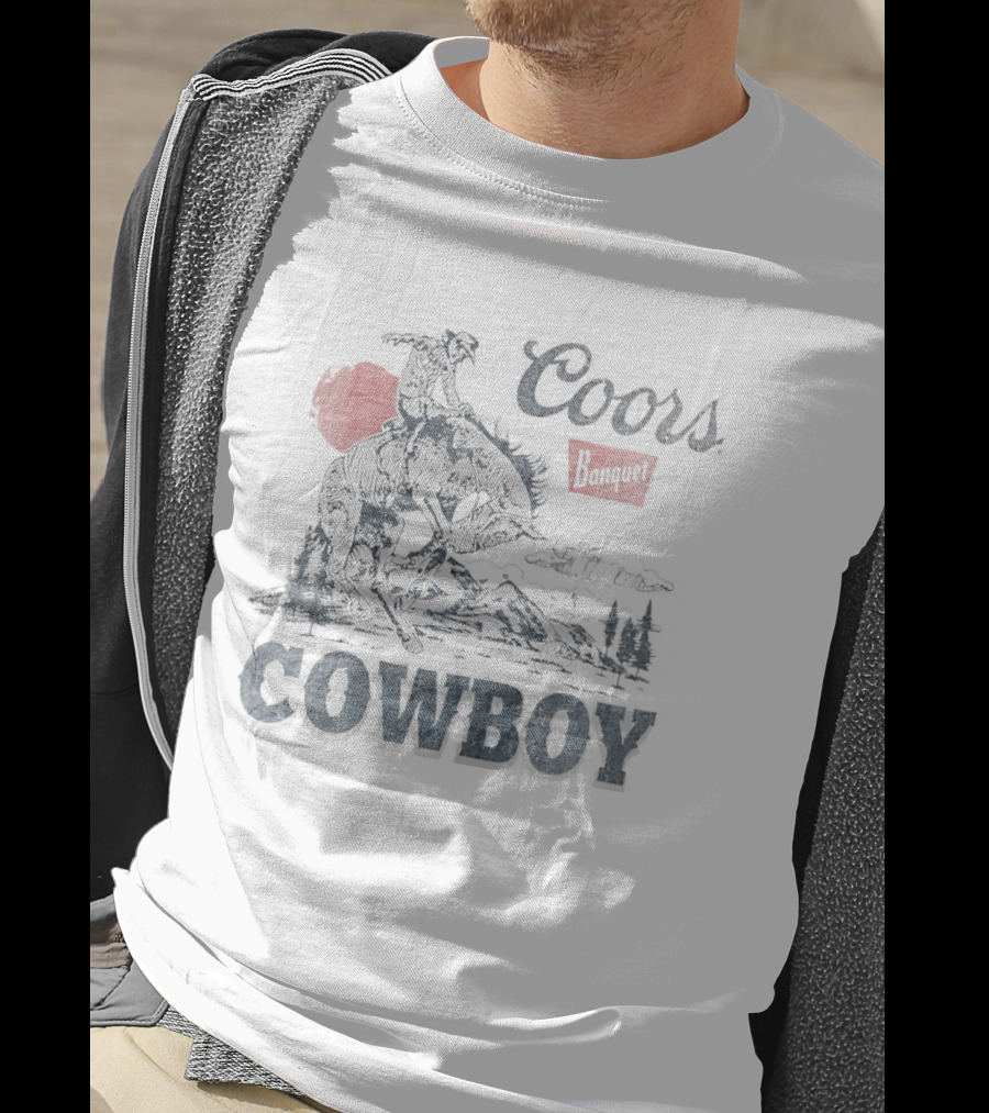 Coors Banquet Cowboy Rodeo Sunset Wrangler T-Shirt