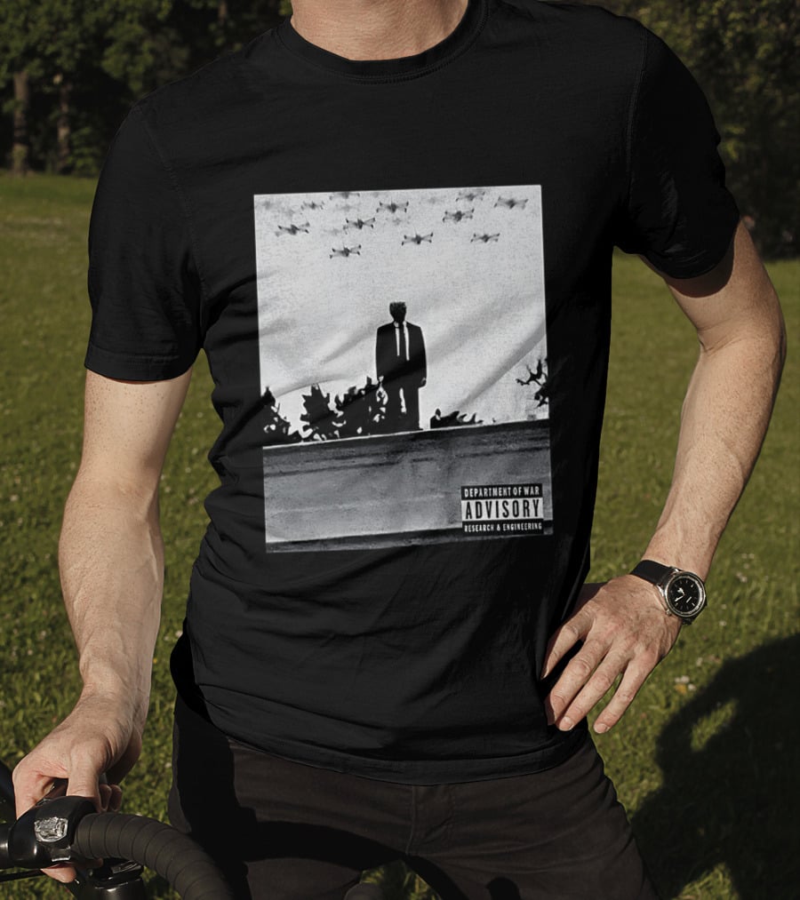 Trump Standing Tall With Advisory Research Warplanes Overhead T-Shirt