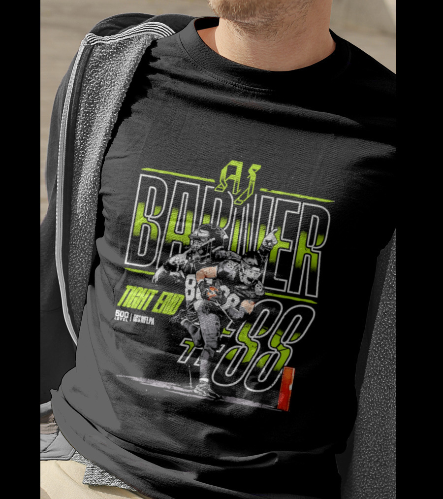 AJ Barner Seattle Seahawks 88 Name Number Tight End T-Shirt