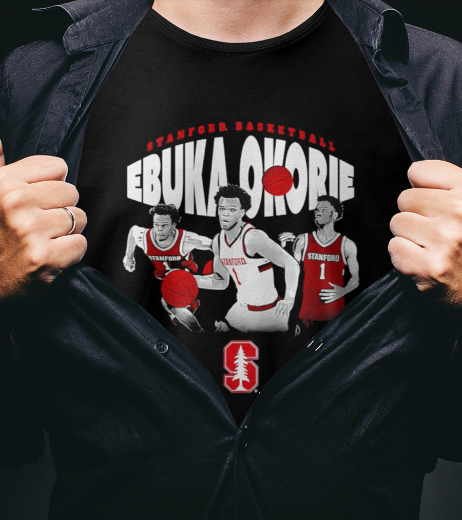 Stanford Basketball Ebuka Okorie Cardinal Player Highlights T-Shirt