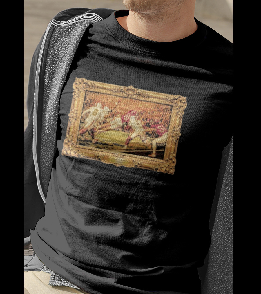 Indiana Hoosiers Football Louvre Frame Fernando Mendoza T-Shirt