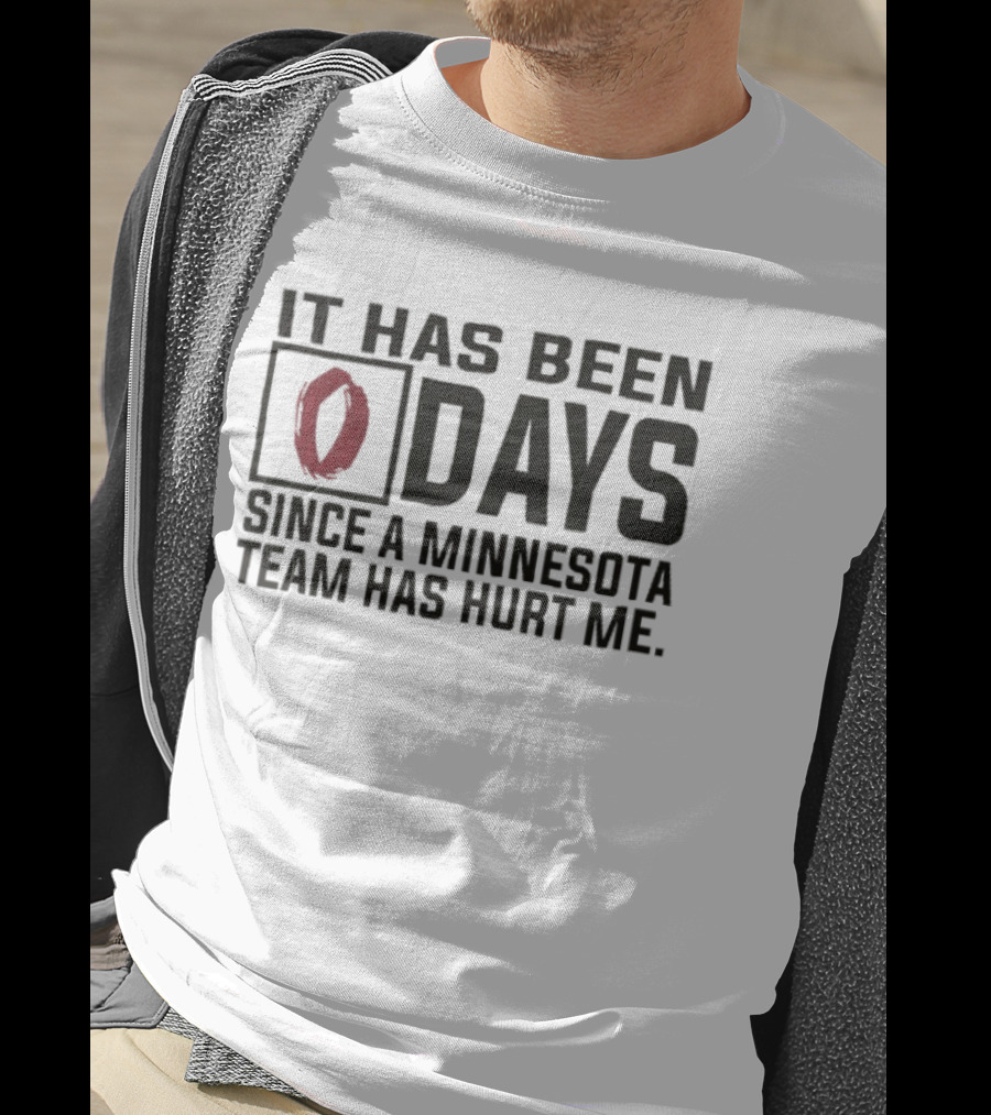 It Has Been 0 Days Since A Minnesota Team Has Hurt Me T-Shirt