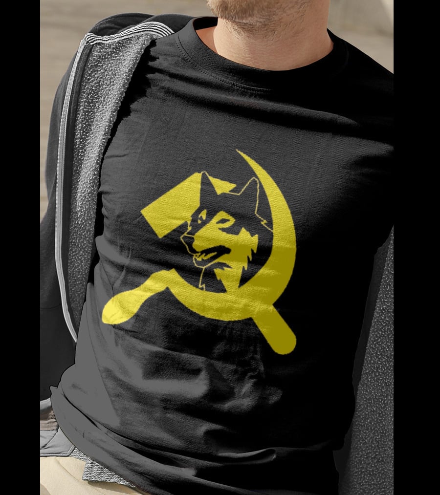 Minnesota Timberwolves Hammer Sickle Symbol Wolf Head T-Shirt