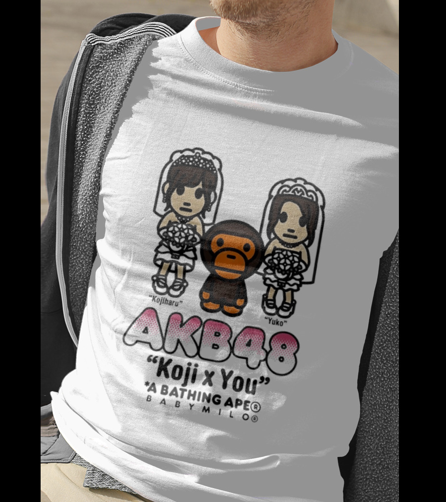 AKB48 Koji X You Collaboration A Bathing Ape Bape Baby Milo T-Shirt
