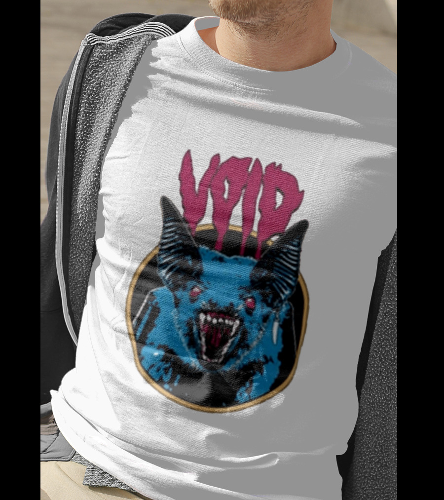 VOiD Screaming Blue Bat With Red Eyes T-Shirt