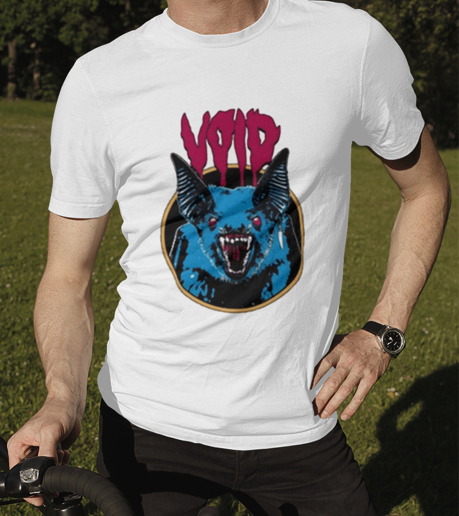 VOiD Screaming Blue Bat With Red Eyes T-Shirt