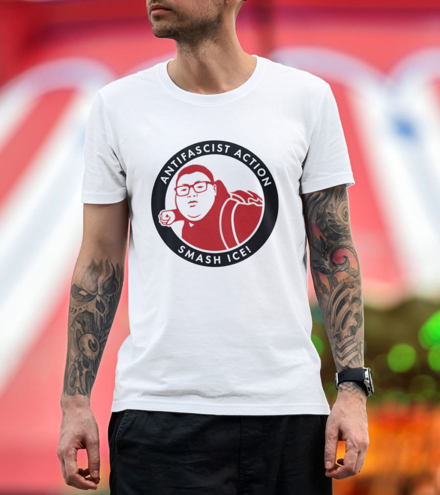 Antifascist Action Smash ICE Smash Nazi T-Shirt