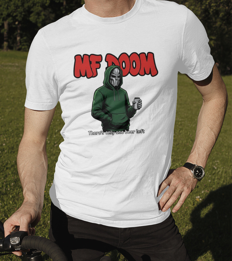 MF DOOM There's Only One Beer Left Masked Rapper With Can T-Shirt