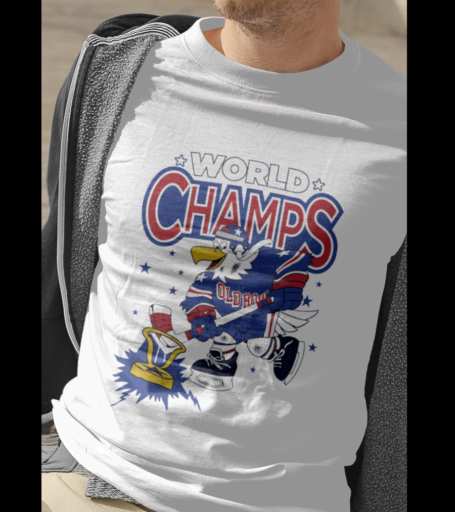 World Champs Old Boy Eagle Hockey Victory T-Shirt