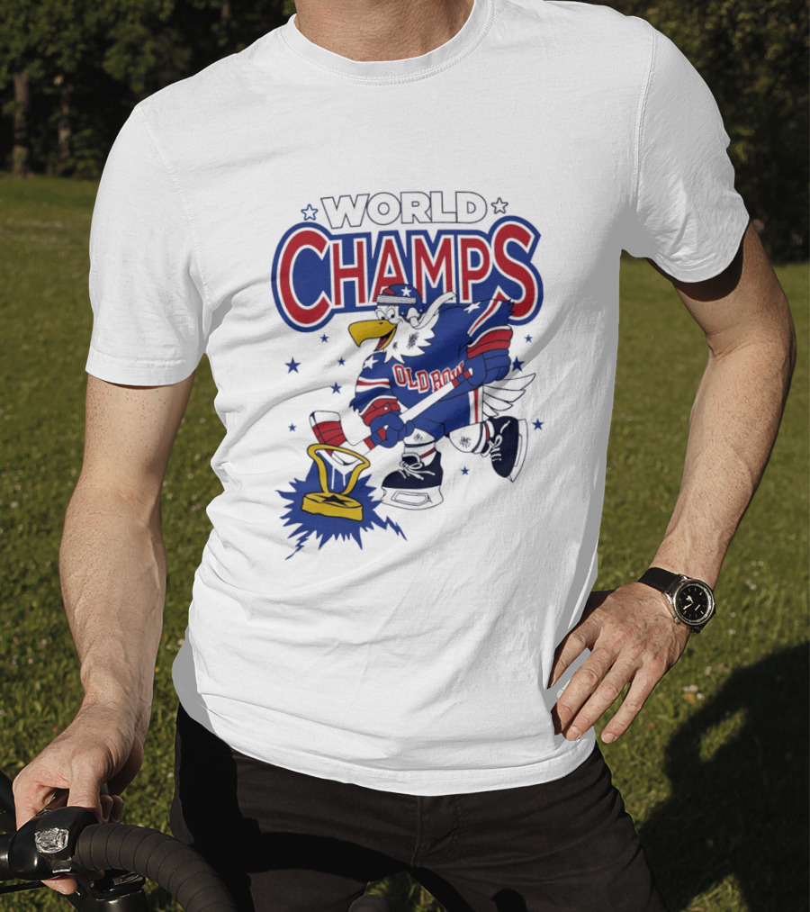 World Champs Old Boy Eagle Hockey Victory T-Shirt