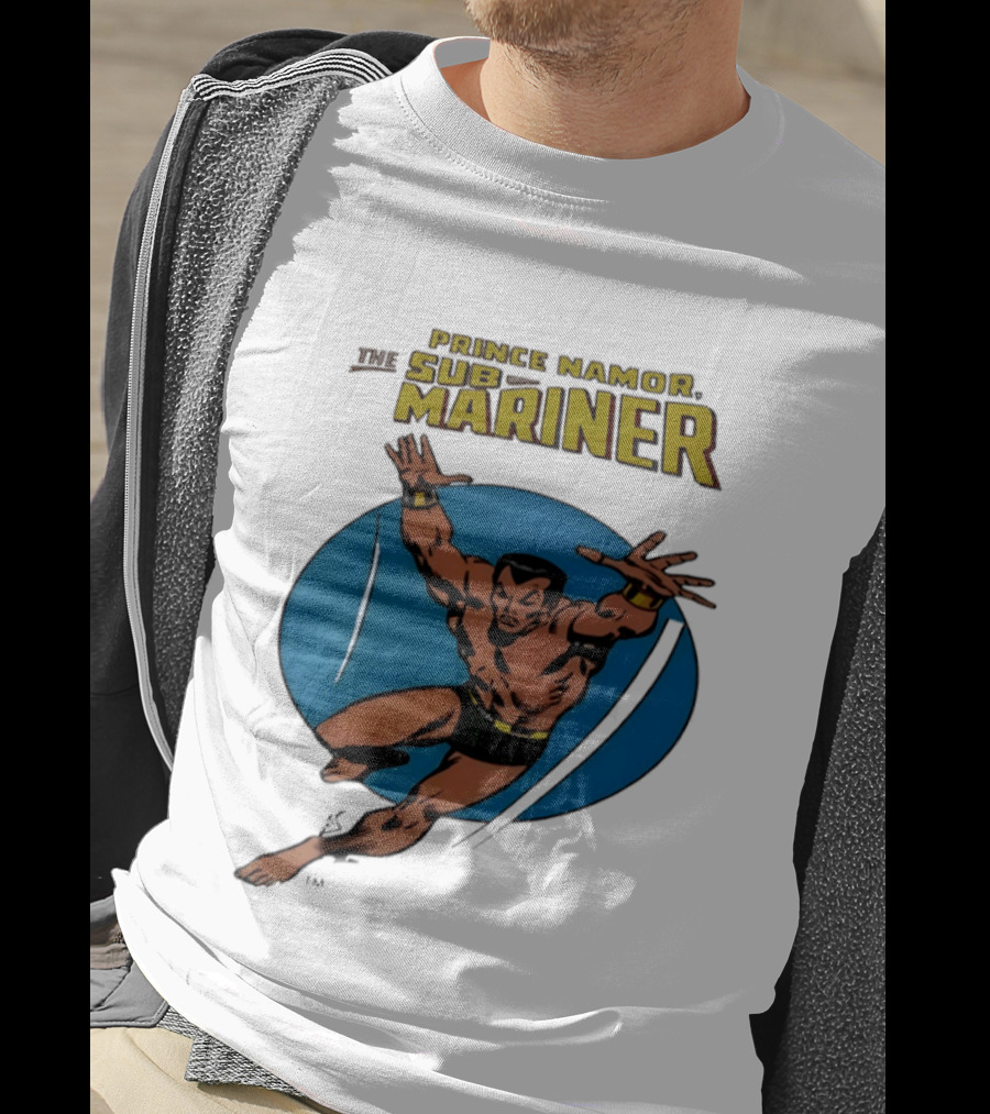 Prince Namor The Sub Mariner Iconic Comic Character Retro Dive T-Shirt