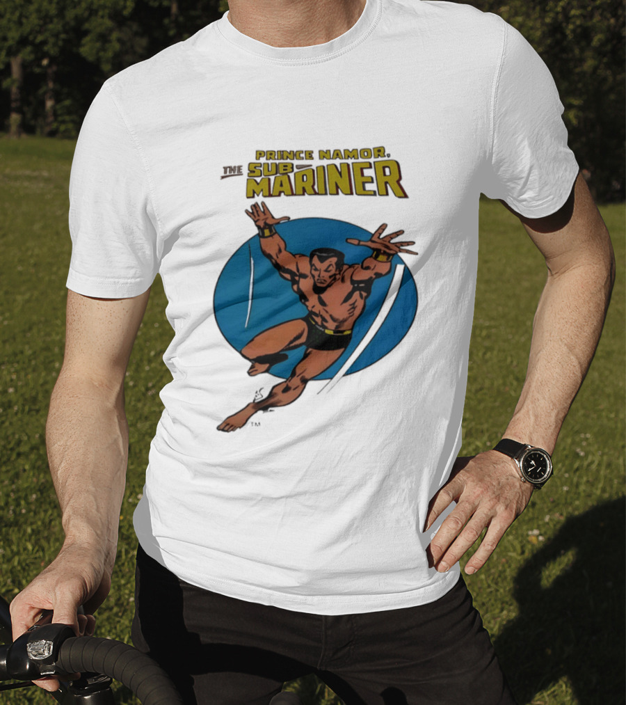 Prince Namor The Sub Mariner Iconic Comic Character Retro Dive T-Shirt