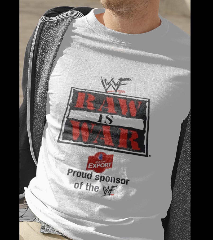 WWF Raw Is War Proud Sponsor With WWF T-Shirt