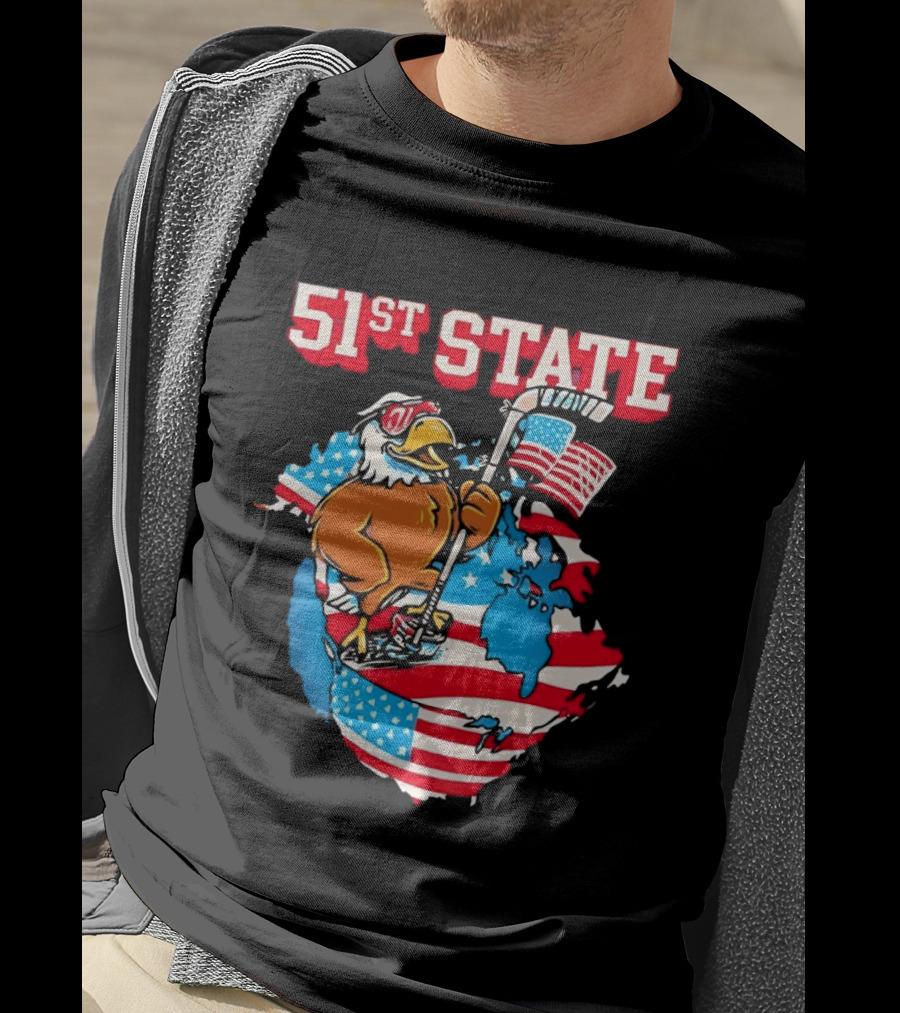 51st State American Eagle Pocket Flag T-Shirt