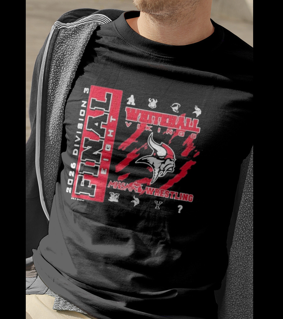 2026 Division 3 Final Eight Whitehall Vikings MHSAA Wrestling T-Shirt