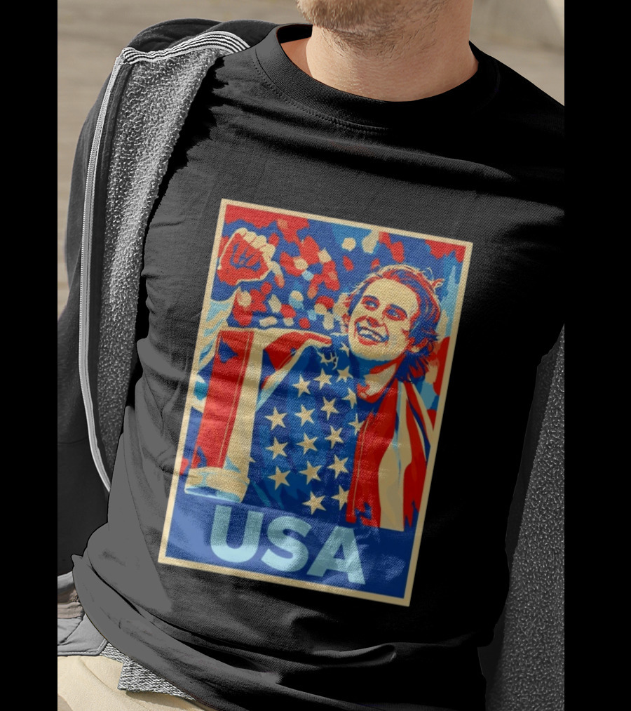 USA Hockey Celebration Jack Hughes Fan Hope Gift Idea T-Shirt