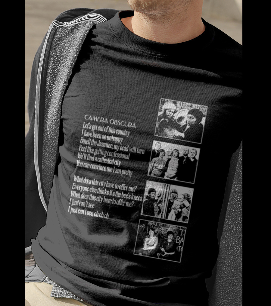 Camera Obscura Let's Get Out Of This Country Song Lyrics And Photos T-Shirt