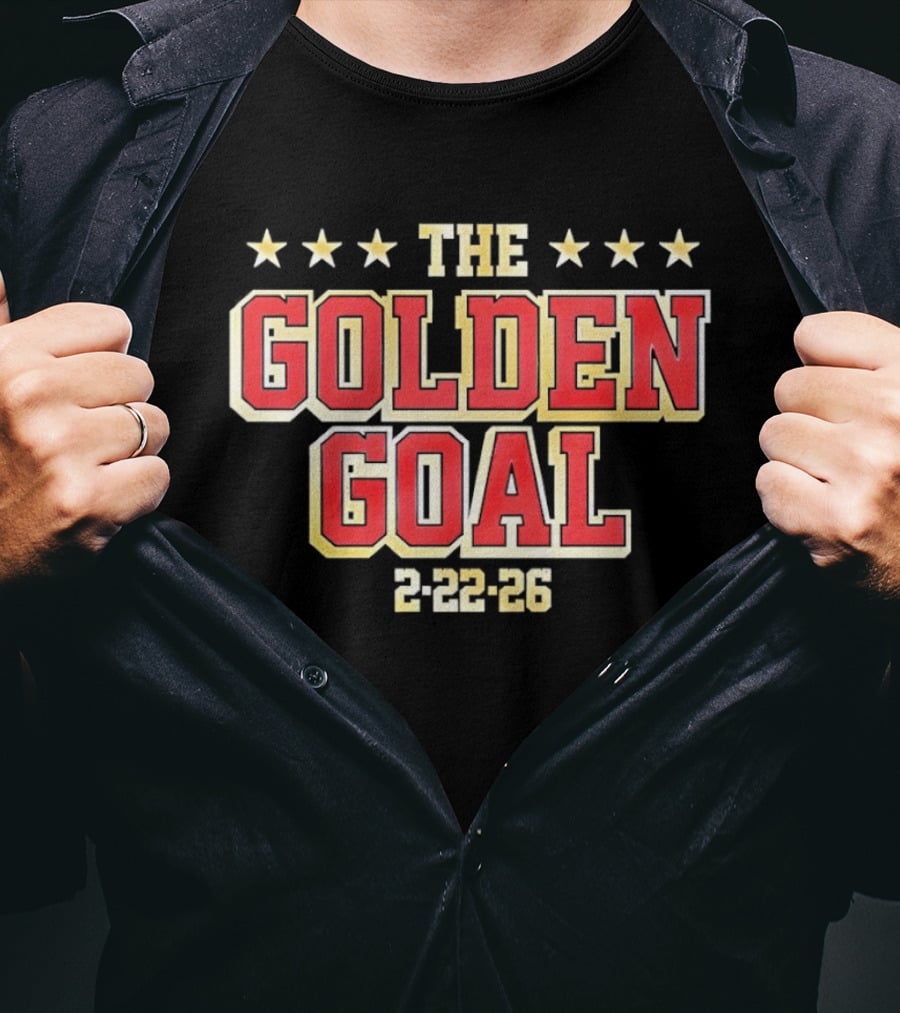 The Golden Goal 2 22 26 USA Hockey Olympic Milano Cortina 2026 Winter Sports T-Shirt