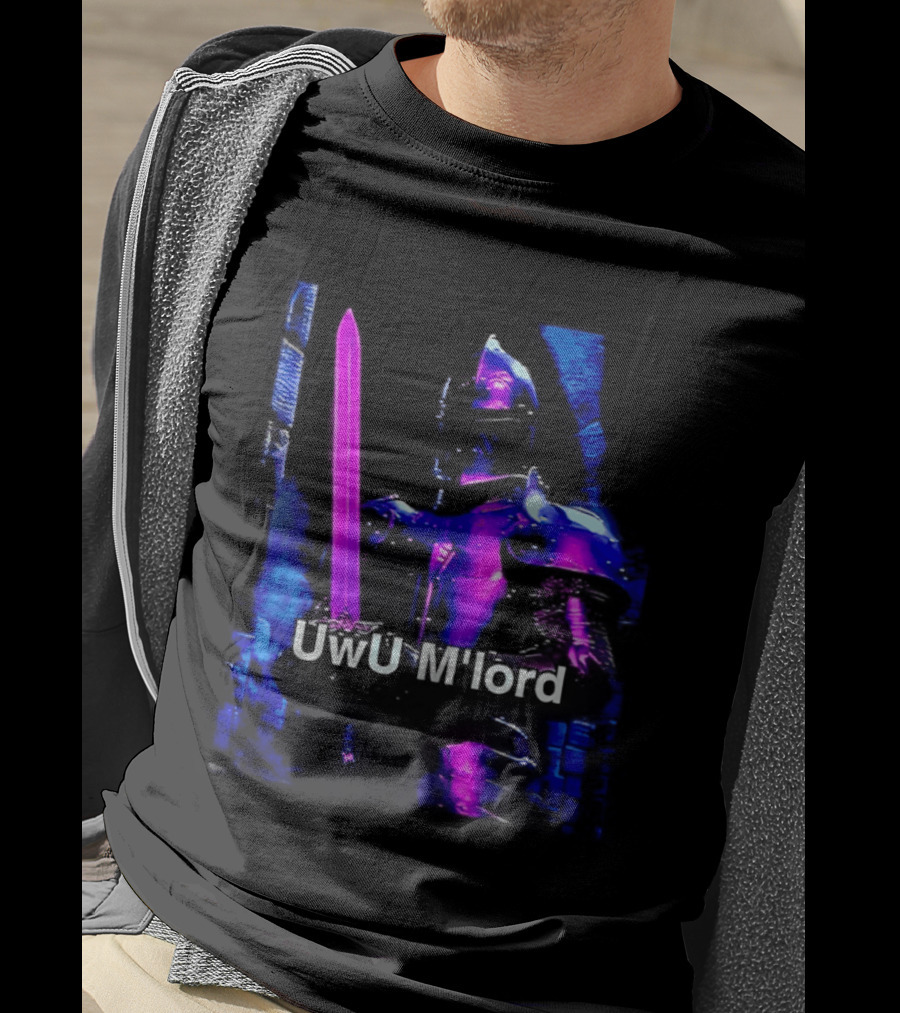 UwU M'lord Knight With Pink Sword And Armor Fantasy T-Shirt