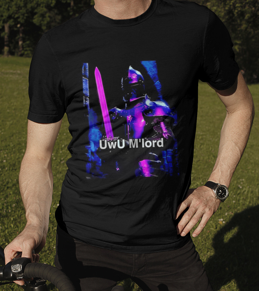 UwU M'lord Knight With Pink Sword And Armor Fantasy T-Shirt