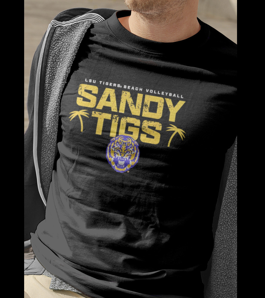 LSU Tigers Beach Volleyball Sandy Tigs T-Shirt