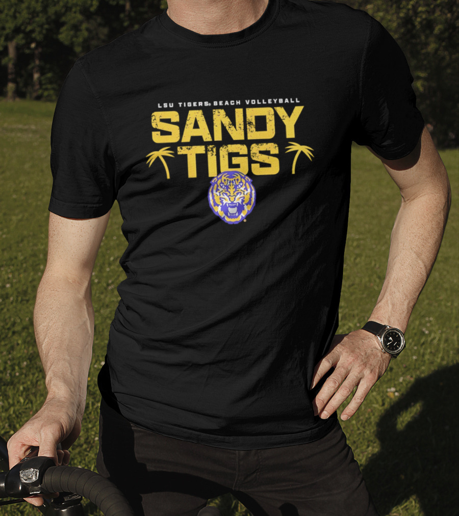 LSU Tigers Beach Volleyball Sandy Tigs T-Shirt