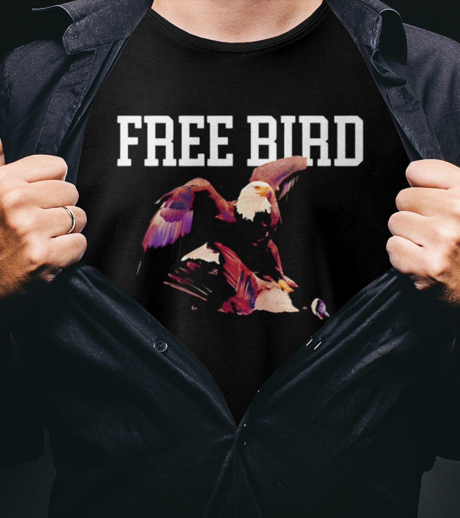 Free Bird USA Olympic Gold Medal Hockey World Champs Legend Eagle T-Shirt