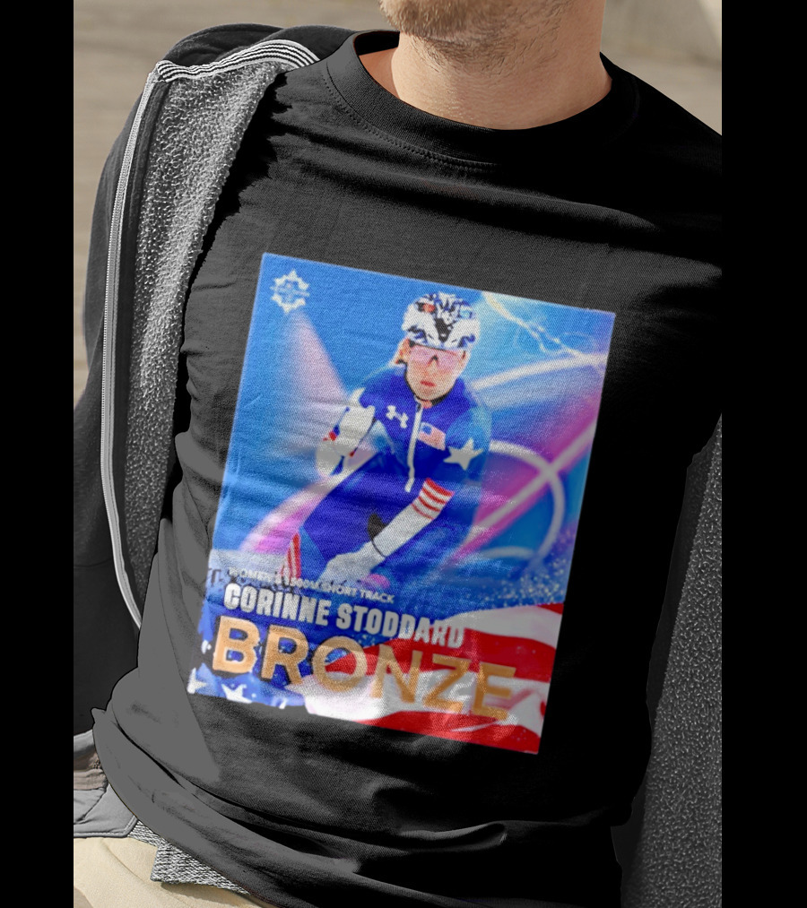 Womens 1500m Short Track Corinne Stoddard Bronze Milan Cortina 2026 T-Shirt