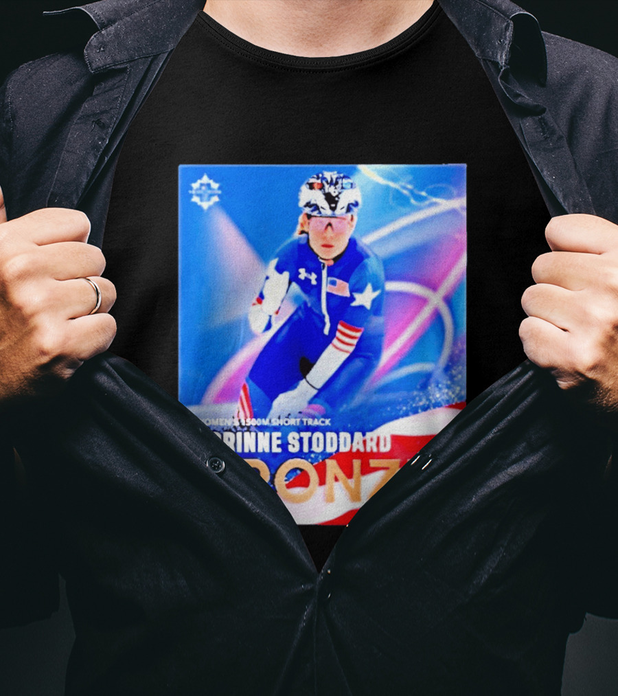 Womens 1500m Short Track Corinne Stoddard Bronze Milan Cortina 2026 T-Shirt