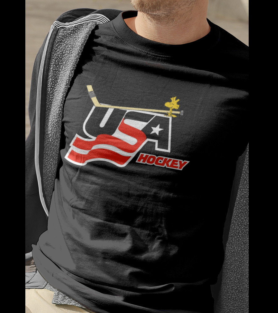 Woodstock USA Hockey With Hockey Stick T-Shirt
