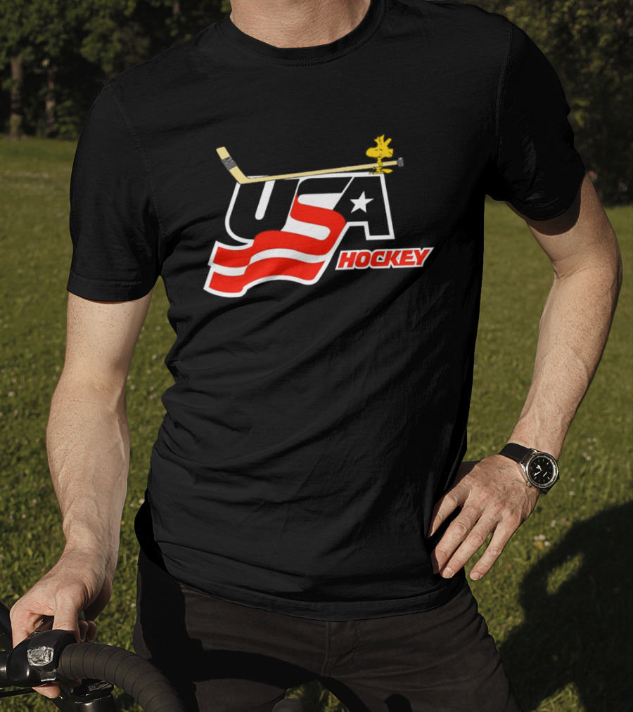 Woodstock USA Hockey With Hockey Stick T-Shirt