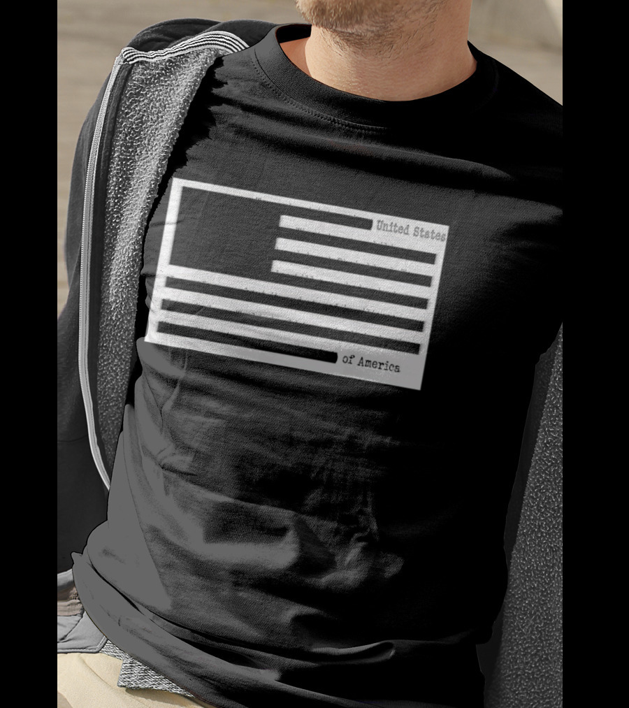 Censored American Documents Flag United States USA T-Shirt