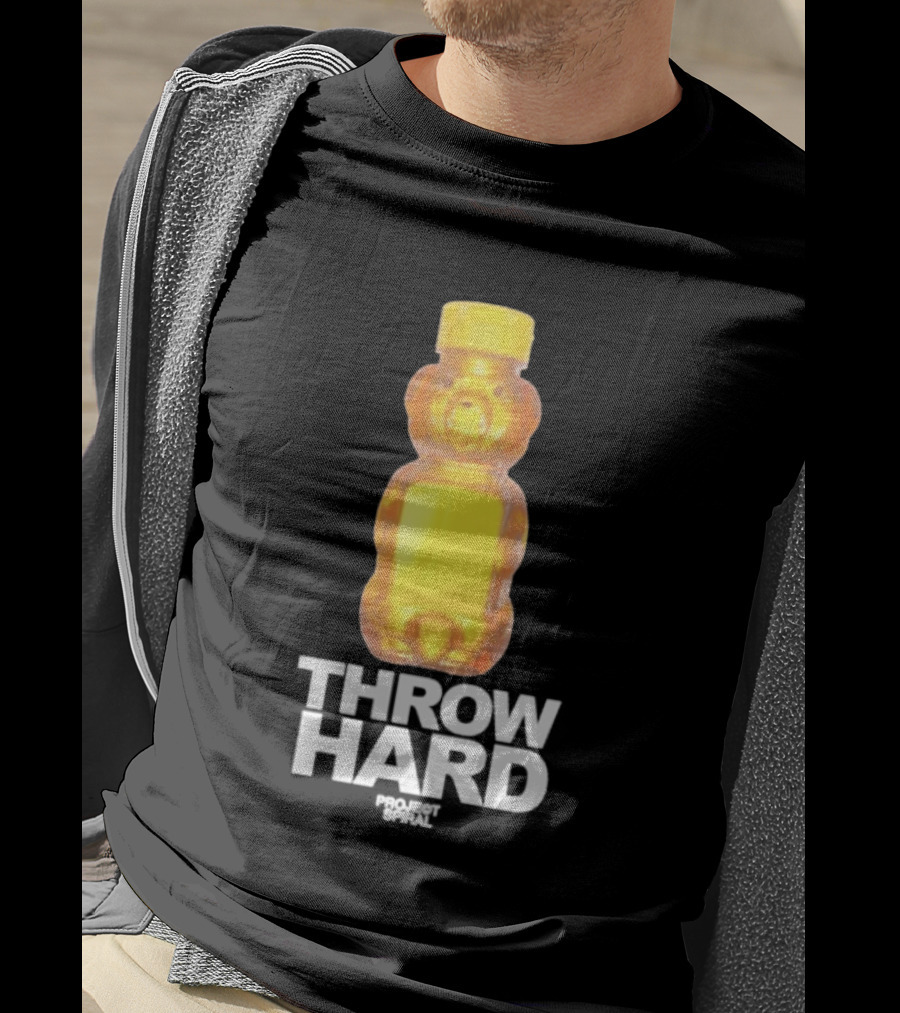 Throw Hard Honey Bear Project Spiral T-Shirt