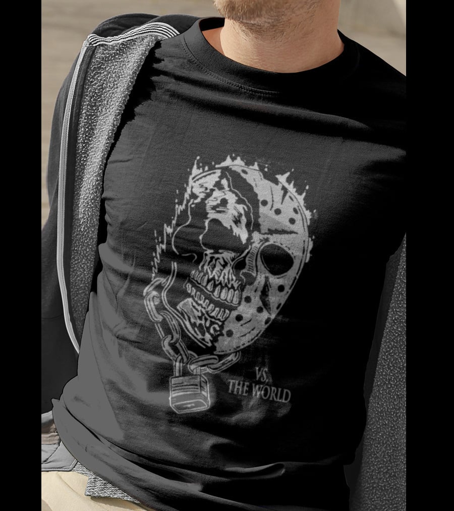 Warren Lotas Big Sports Mask Skull Vs The World T-Shirt