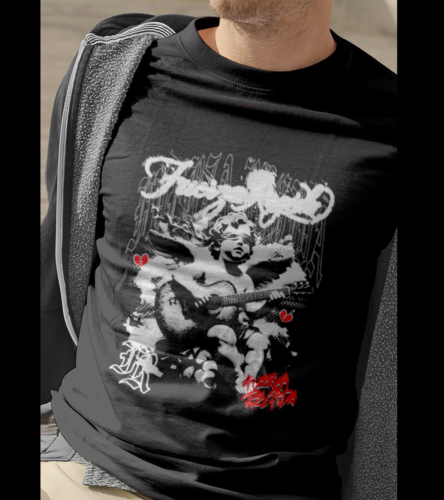 Fuerza Regida Angel Broken Heart Cherub T-Shirt