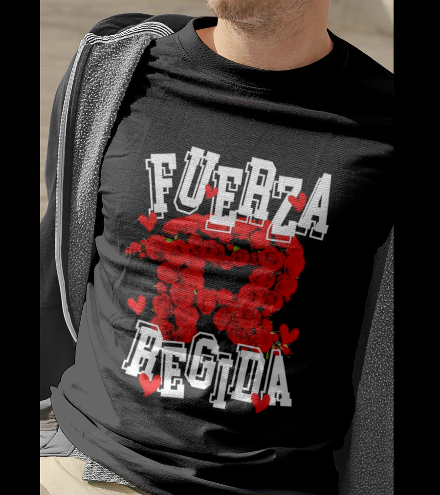 Fuerza Regida Red Rose Hearts T-Shirt