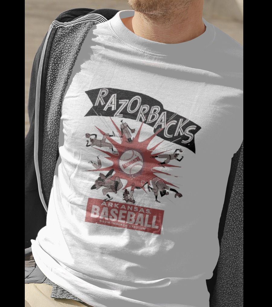 Razorbacks Arkansas Baseball The Strike Baum Walker Stadium T-Shirt