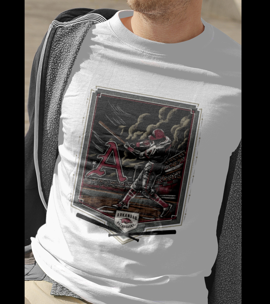 Arkansas Razorbacks The Thunder Baseball Stadium Scene T-Shirt