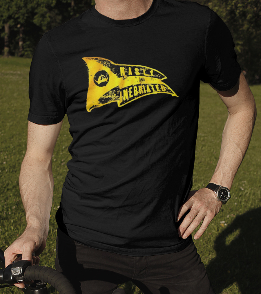 Nasty And Inebriated Pirate Flag Banner T-Shirt
