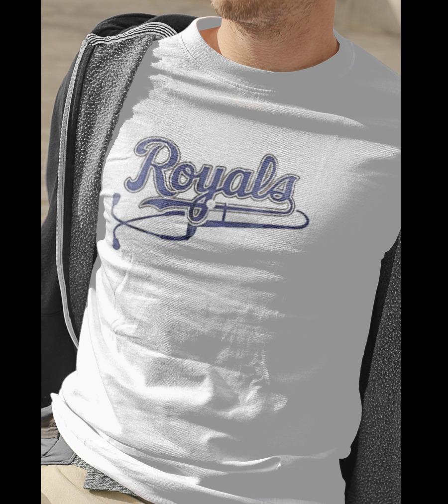 Kansas City Royals Healthcare Appreciation Heartbeat Royals Script T-Shirt