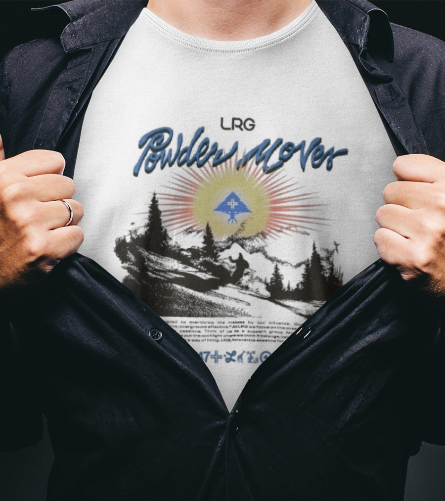 LRG Powder Mover Winter Adventure Scene With Sunrise And Trees T-Shirt