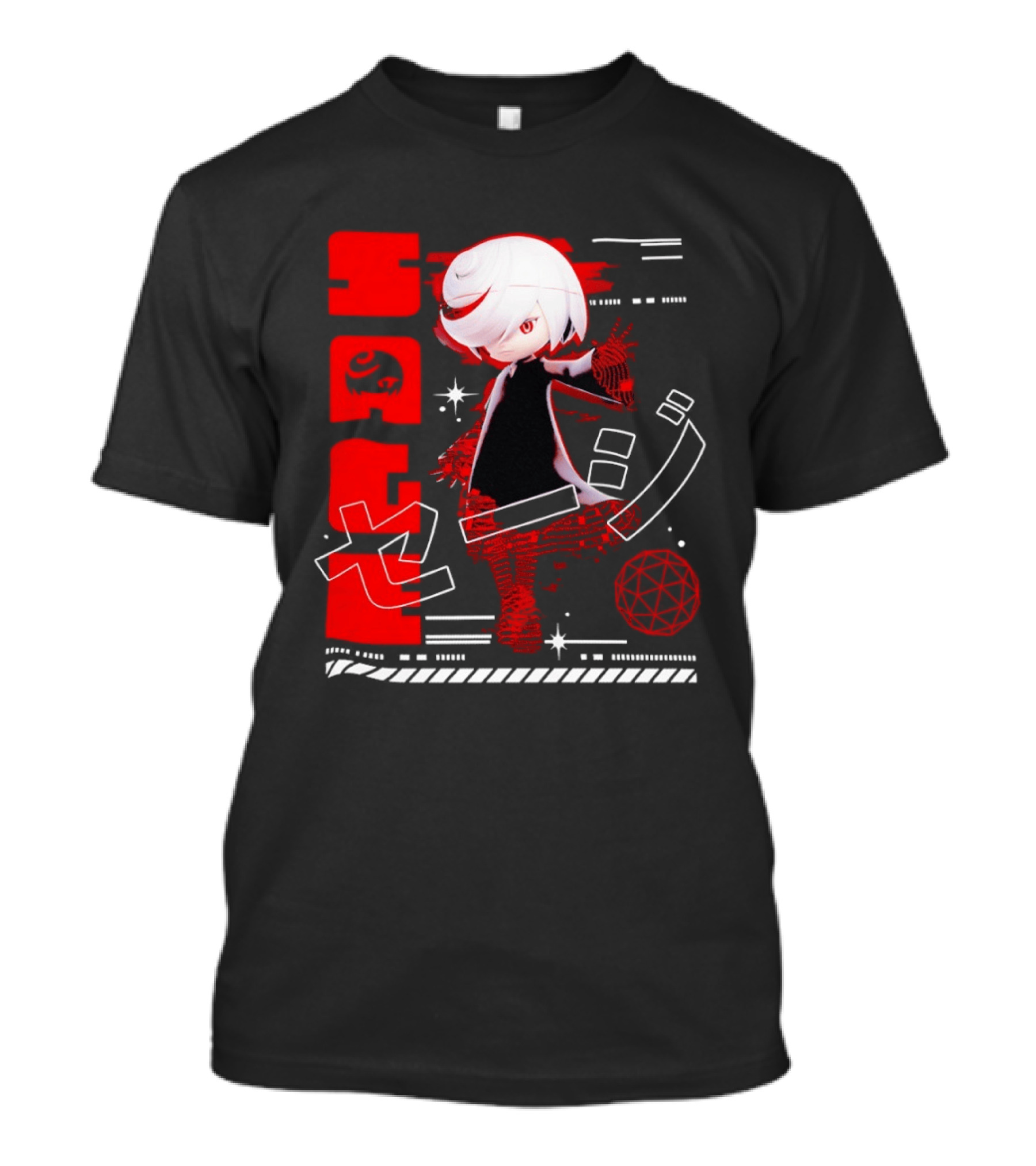 Sage Frontiers Character Illustration With Bold Red T-Shirt
