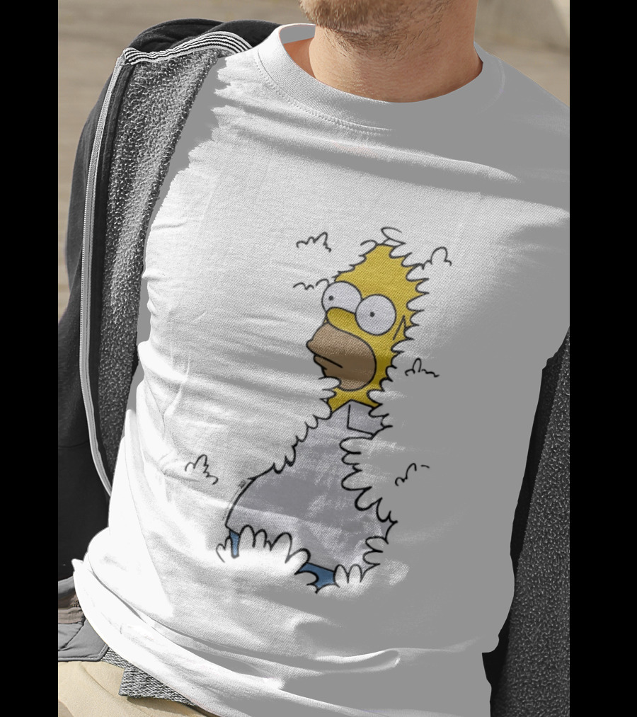 The Simpsons Homer Disappearing Into Bushes Meme T-Shirt