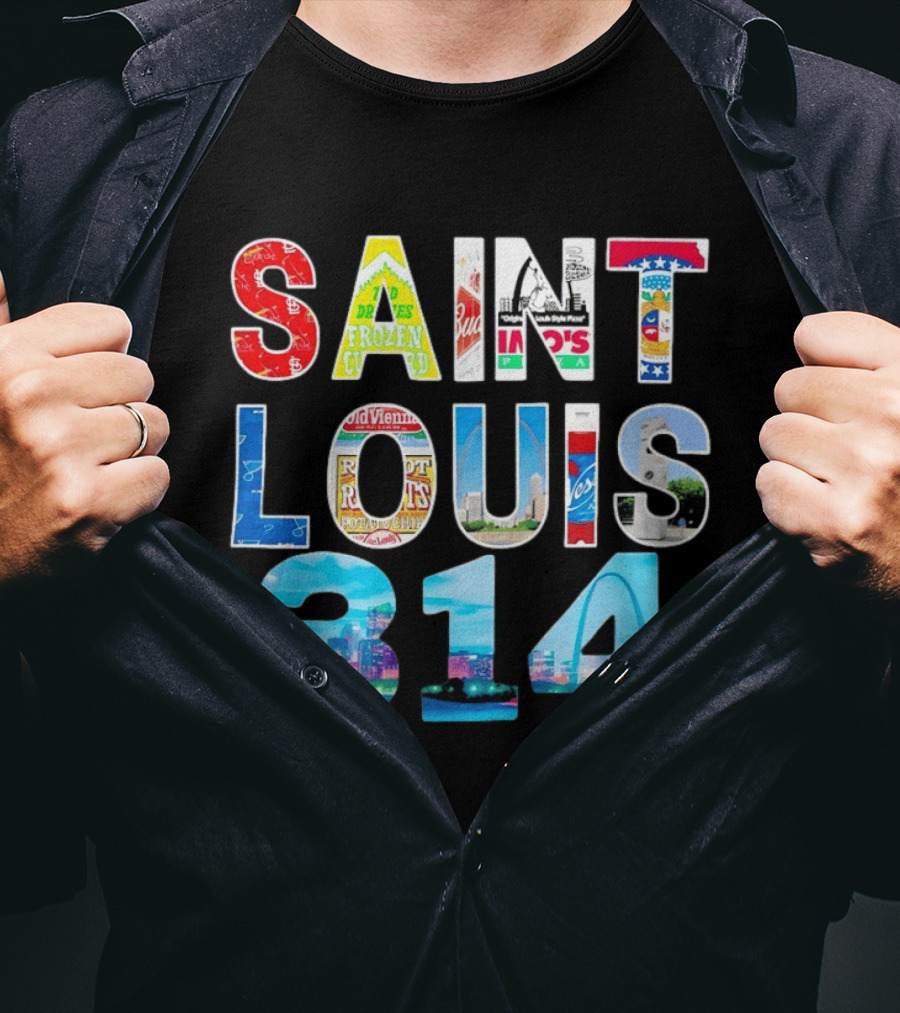 Saint Louis 314 Budweiser Gateway Arch Imo's Frozen Custard Roots T-Shirt
