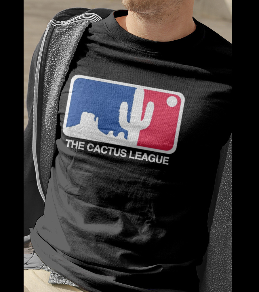 The Cactus League Baseball Logo Desert Cactus And Mesa Sun T-Shirt