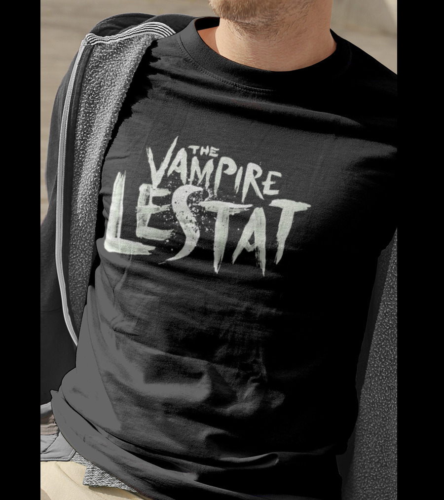 The Vampire Lestat Text Art With Distressed Brushstroke T-Shirt